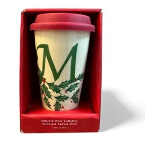 2/$25 Lenox Holiday Thermal Travel M Mug Double Wall Ceramic